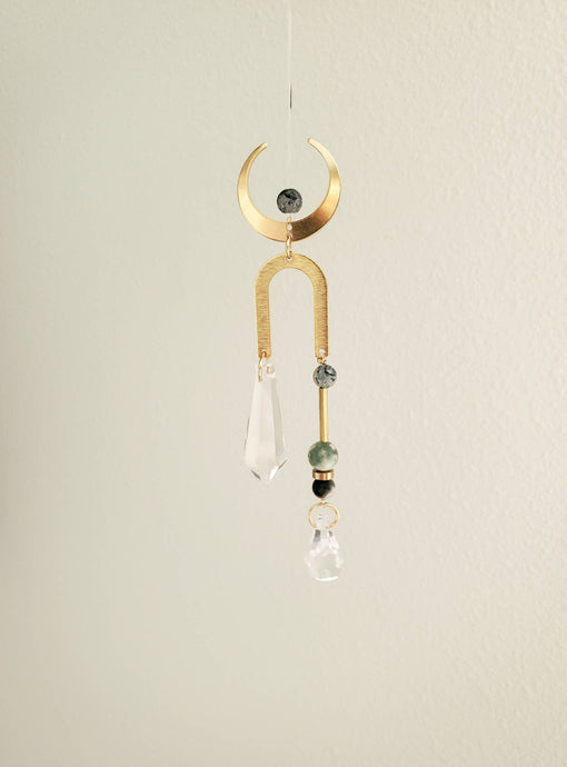 Suncatcher Mobile | Moon and Tree Agate