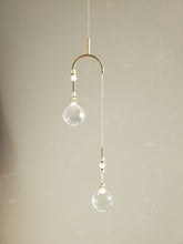 Load image into Gallery viewer, Mobile Double Sun Catcher | Summer Linen and Brass